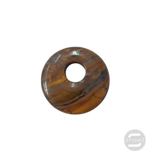 600103498 Colgante Piedra Ojo De Tigre Perforacion Superior 30 mm Aprox Donut