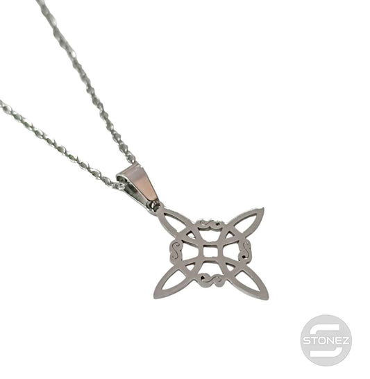 600103600-01 Collar Acero Nudo De Bruja Cadena 40+5 Cms