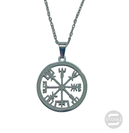 600103600-03 Collar Acero Vegvisir Cadena 40+5 Cms - stonez