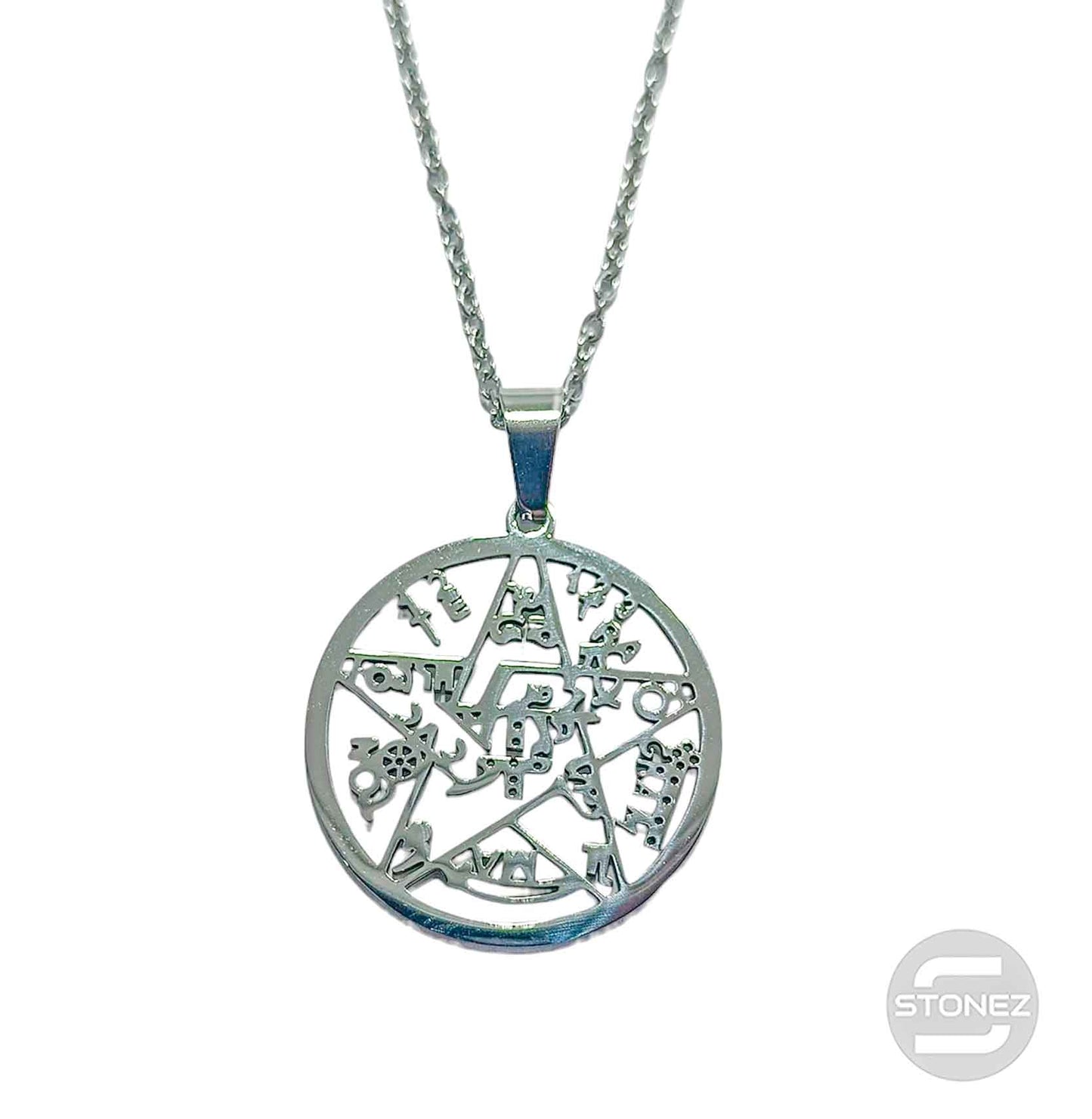 600103600-20 Collar Acero Tetragramaton Cadena 40+5 Cms