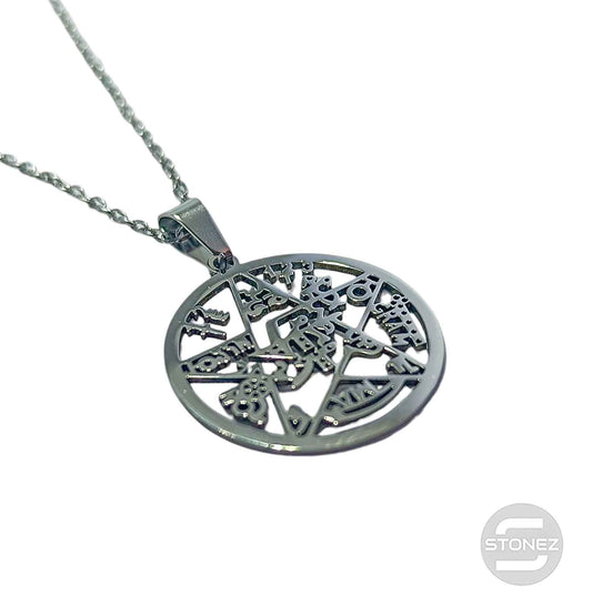 600103600-20 Collar Acero Tetragramaton Cadena 40+5 Cms