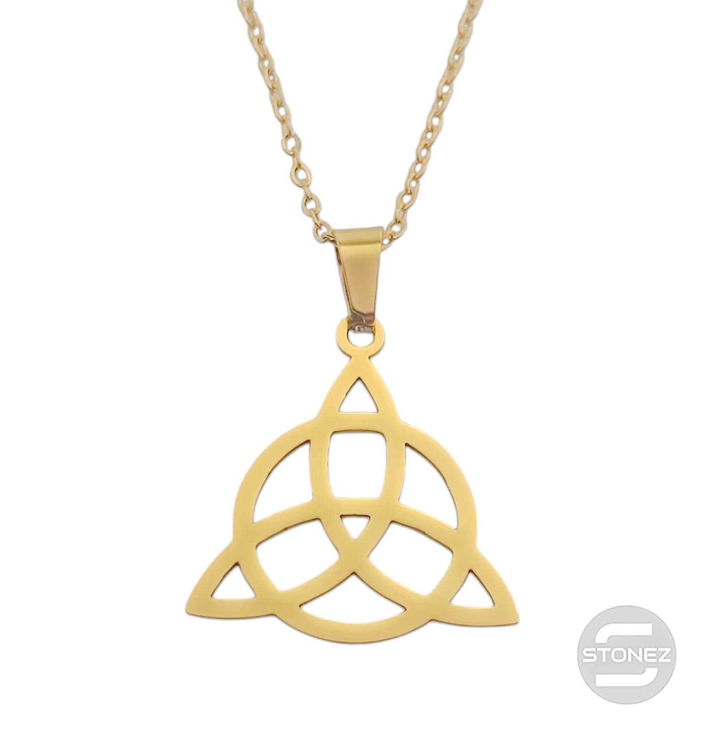 600103601-05 Collar Acero Triquetra San Cadena 40+5 Cms