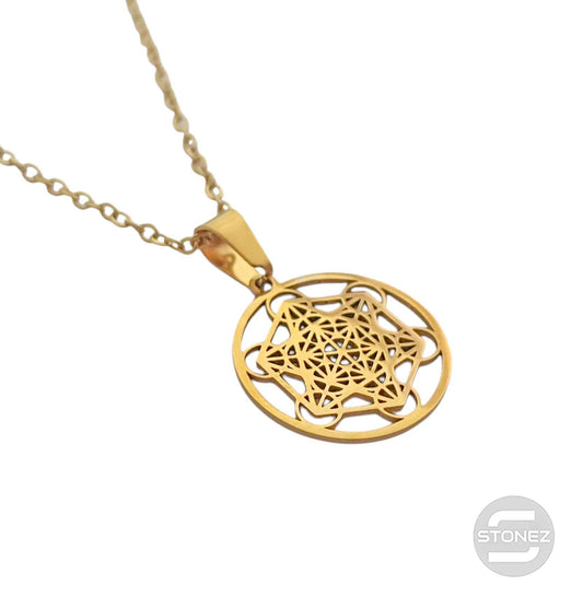 600103601-21 Collar Acero Dorado Metraton Cadena 40+5 Cms