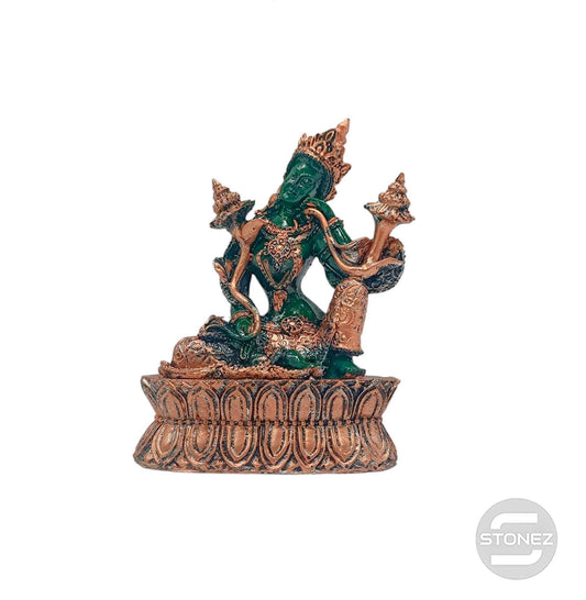 600103626 Figura En Resina Tara Verde 15 Cms Aprox