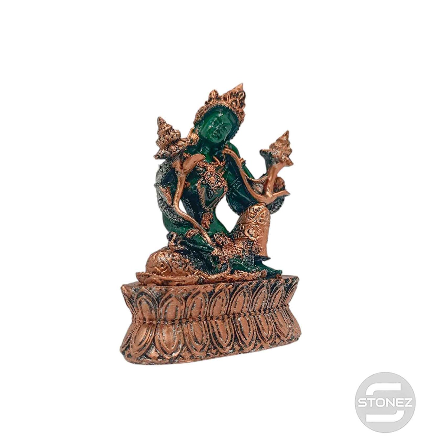 600103626 Figura En Resina Tara Verde 15 Cms Aprox