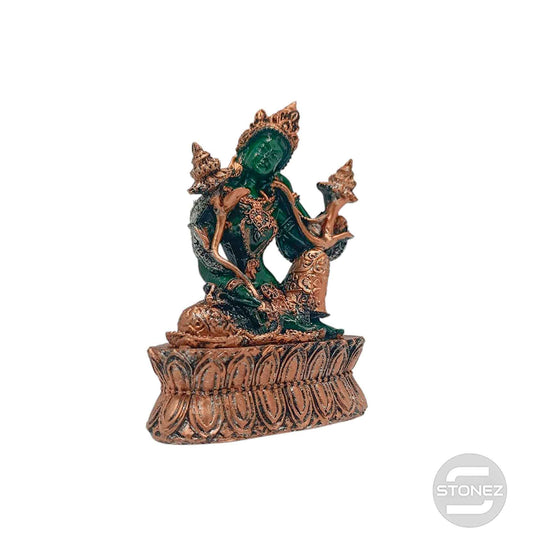 600103626 Figura En Resina Tara Verde 15 Cms Aprox