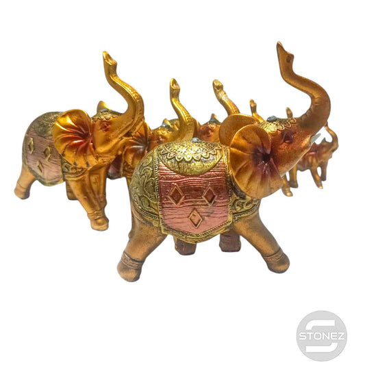 600103656 Figuras Familia Elefantes En Resina Tamaños Desde 11 a 6 Cms Aprox