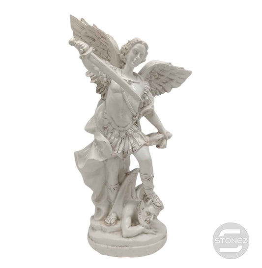 600103737 Figura San Miguel En Resina 24 Cms Aprox Blanco