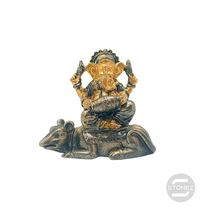 600103739 Figura En Resina Ganesha Con Raton 8 Cms Aprox - stonez