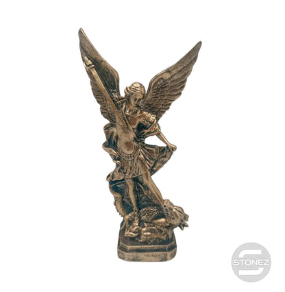 600103751 Figura San Jorge En Resina 20 Cms Aprox Bronce - stonez