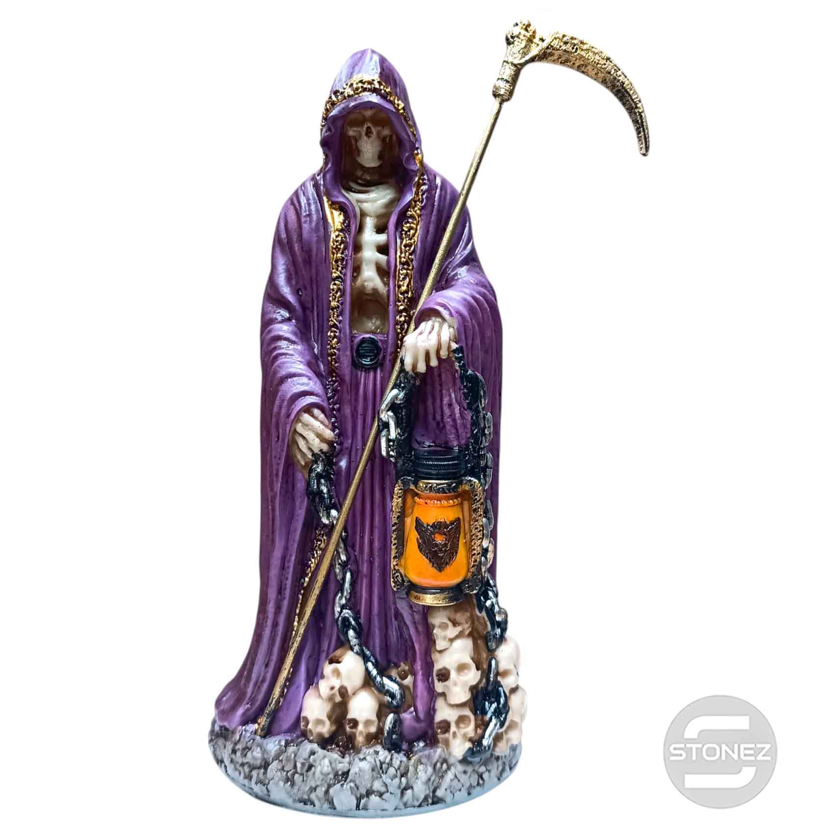 600103937 Figura En Resina Santa Muerte 25 Cms Aprox Morado