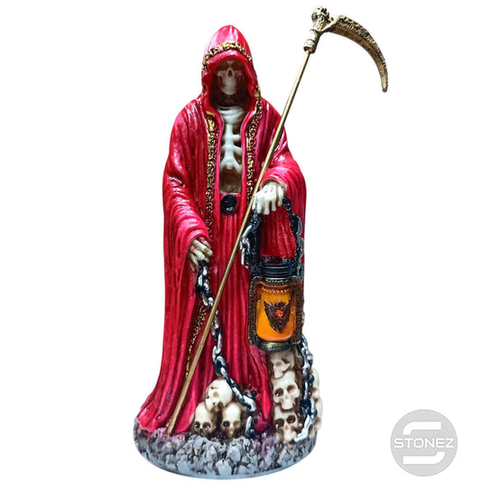 600103937 Figura En Resina Santa Muerte 25 Cms Aprox Rojo