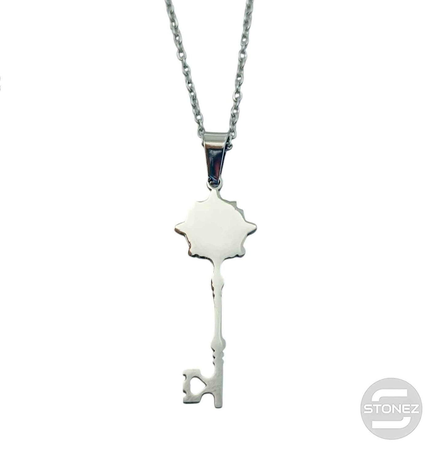 600103988 Collar Acero Llave De La Felicidad Cadena 42+5 Cms