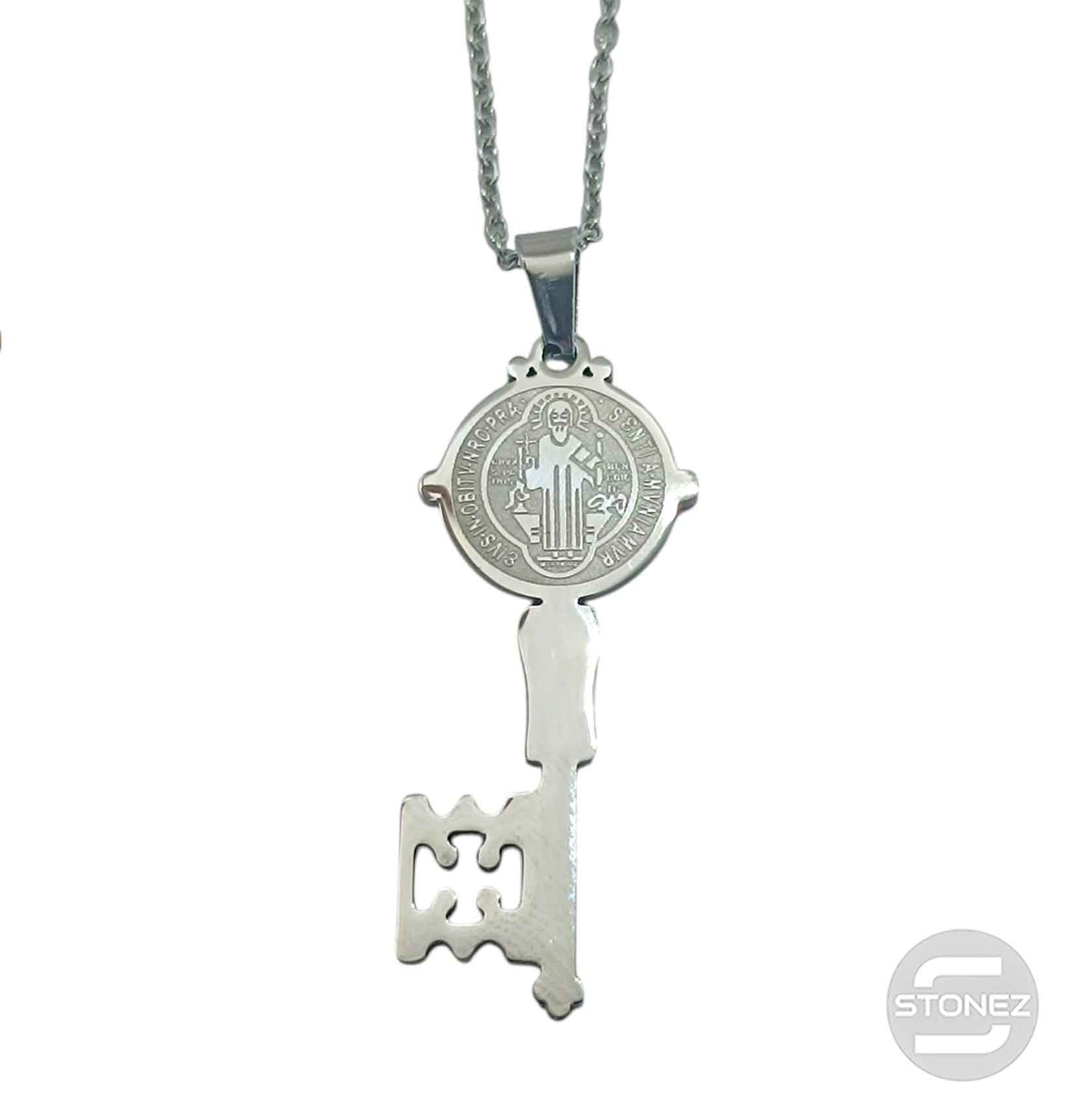 600103994 Collar Acero Llave San Benito 41 mm Cadena 42+5 Cms