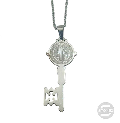 600103994 Collar Acero Llave San Benito 41 mm Cadena 42+5 Cms