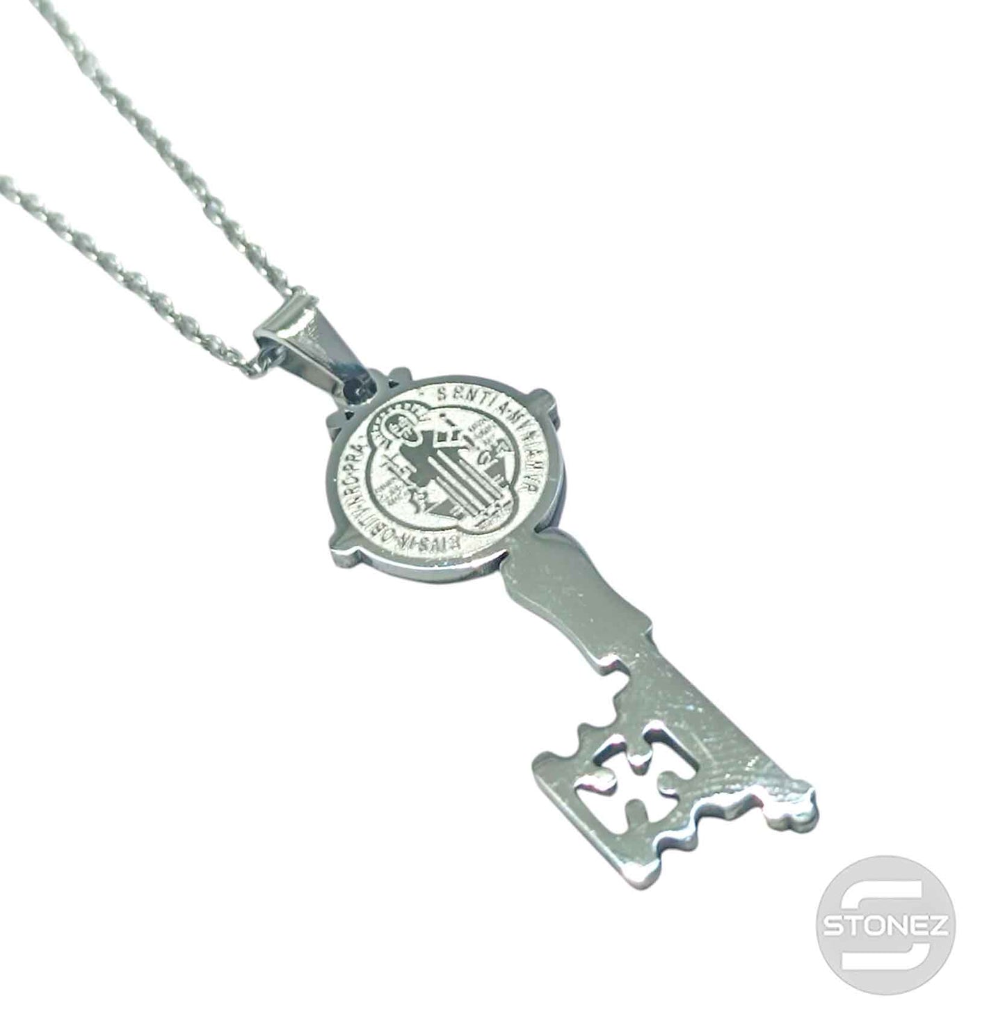 600103994 Collar Acero Llave San Benito 41 mm Cadena 42+5 Cms