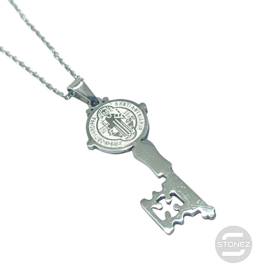 600103994 Collar Acero Llave San Benito 41 mm Cadena 42+5 Cms