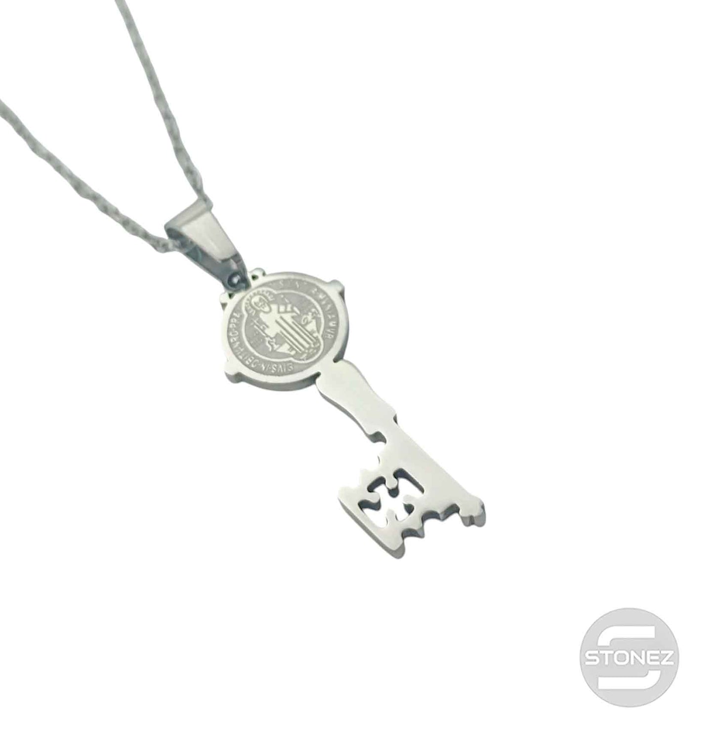 600103996 Collar Acero Llave San Benito 30 mm Cadena 42+5 Cms