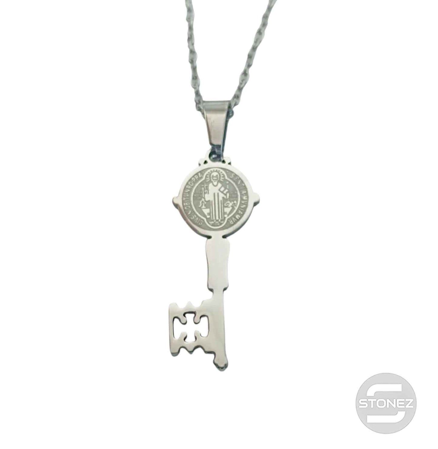 600103996 Collar Acero Llave San Benito 30 mm Cadena 42+5 Cms