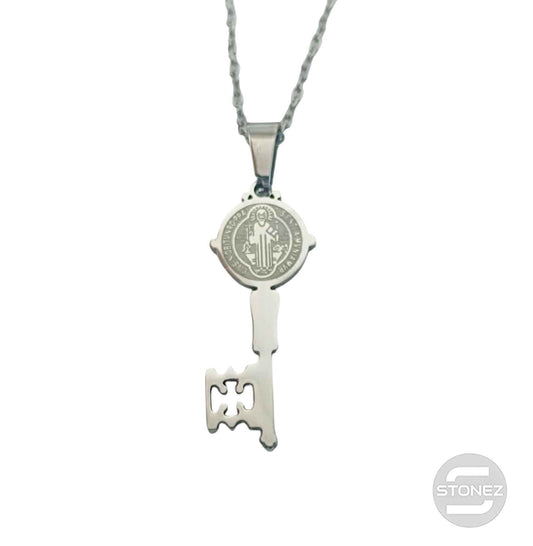 600103996 Collar Acero Llave San Benito 30 mm Cadena 42+5 Cms
