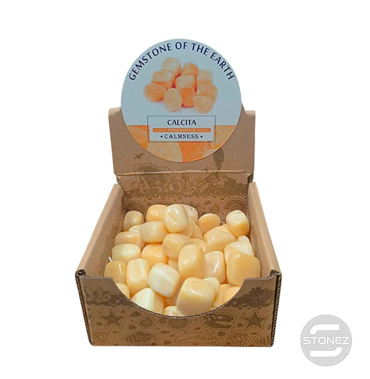 600104070 Caja Canto Rodado CALCITA 500 gramos Tamaños Surtido Desde 2 Hasta 3 cms Aprox) El total de las piezas puede Variar