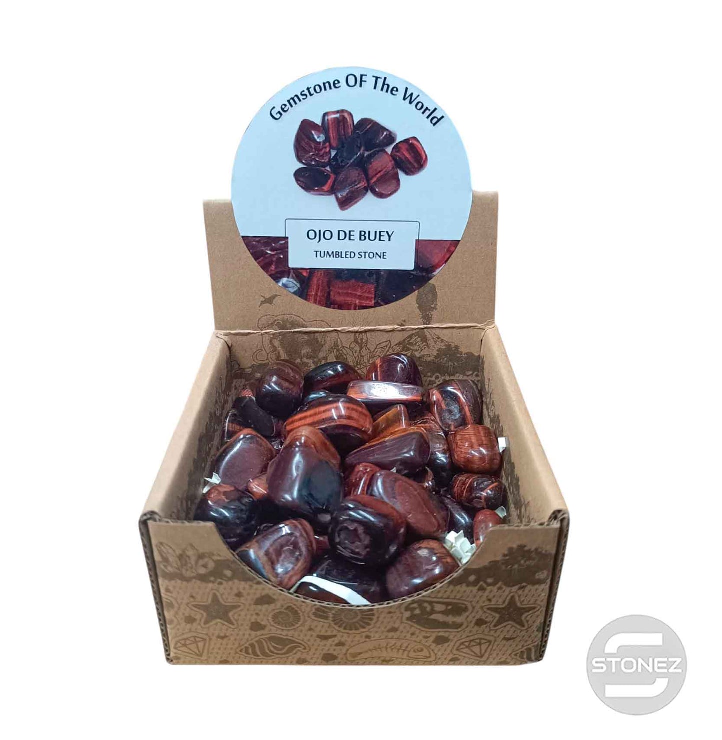 600104070 Caja Canto Rodado OJO DE BUEY 500 gramos Tamaños Surtido Desde 2 Hasta 3 cms Aprox) El total de las piezas puede Variar