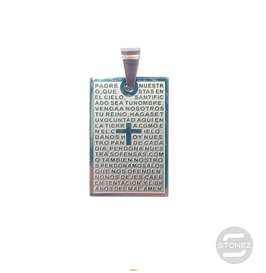 60013325-02 Colgante Acero Padre Nuestro 29X19 mm