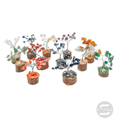 600201473-01 Juego 12 Unidades Mini Àrbol Bonsai piedras chip Surtidos 6 Cms Aprox - stonez