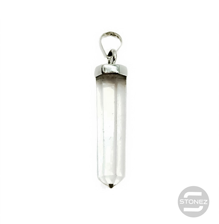 Cargue la imagen en el visor de la galería, 600201510-01 Colgante Plata 925 Punta Cuarzo Blanco 2 a 3 Cms Aprox.
