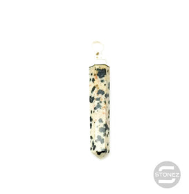 600201510-101 Colgante Plata 925 Punta Jaspe Dalmata 2 a 3 Cms Aprox