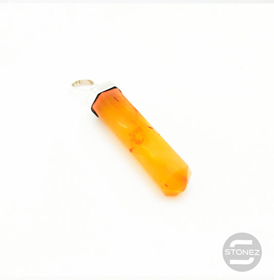 600201510-107 Colgante Plata 925 Punta Aventurina Amarilla 2 a 3 Cms Aprox