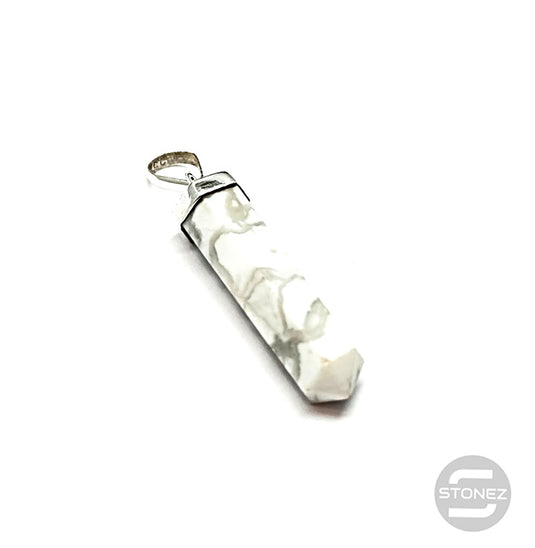 600201510-14 Colgante Plata 925 Punta Howlite 2 a 3 Cms Aprox