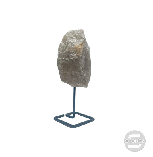 600203547 Piedra Natural Cuarzo Ahumado En Bruto Con Base De Metal Altura 10 Cms Aprox (La Pieza Puedes Ser Ligeramente Diferente A La Foto)