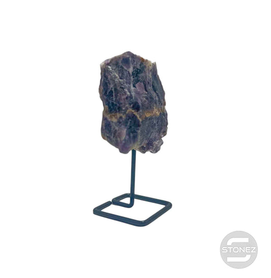 600203547 Piedra Natural Amatista En Bruto Con Base De Metal Altura 10 Cms Aprox (La Pieza Puedes Ser Ligeramente Diferente A La Foto)