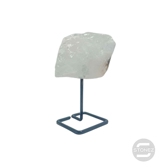 600203547 Piedra Natural Cuarzo Blanco En Bruto Con Base De Metal Altura 10 Cms Aprox (La Pieza Puedes Ser Ligeramente Diferente A La Foto)