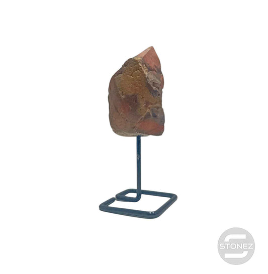 600203547 Piedra Natural Jaspe Rojo En Bruto Con Base De Metal Altura 10 Cms Aprox (La Pieza Puedes Ser Ligeramente Diferente A La Foto)