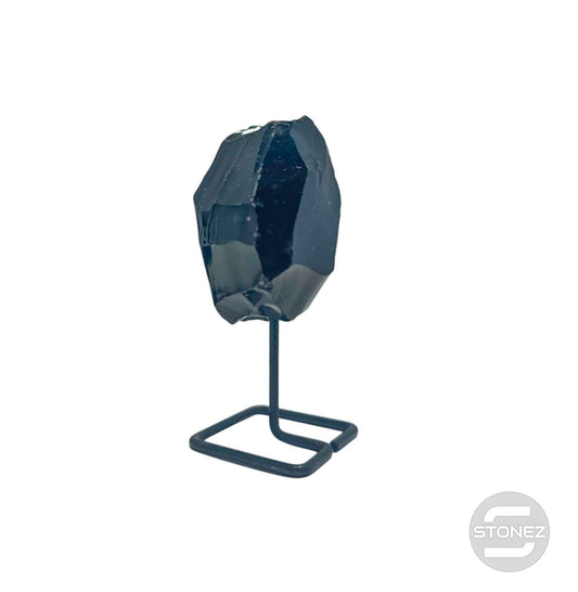 600203547 Piedra Natural Obsidiana En Bruto Con Base De Metal Altura 10 Cms Aprox (La Pieza Puedes Ser Ligeramente Diferente A La Foto)