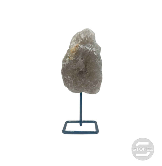 600203547 Piedra Natural Cuarzo Ahumado En Bruto Con Base De Metal Altura 10 Cms Aprox (La Pieza Puedes Ser Ligeramente Diferente A La Foto)