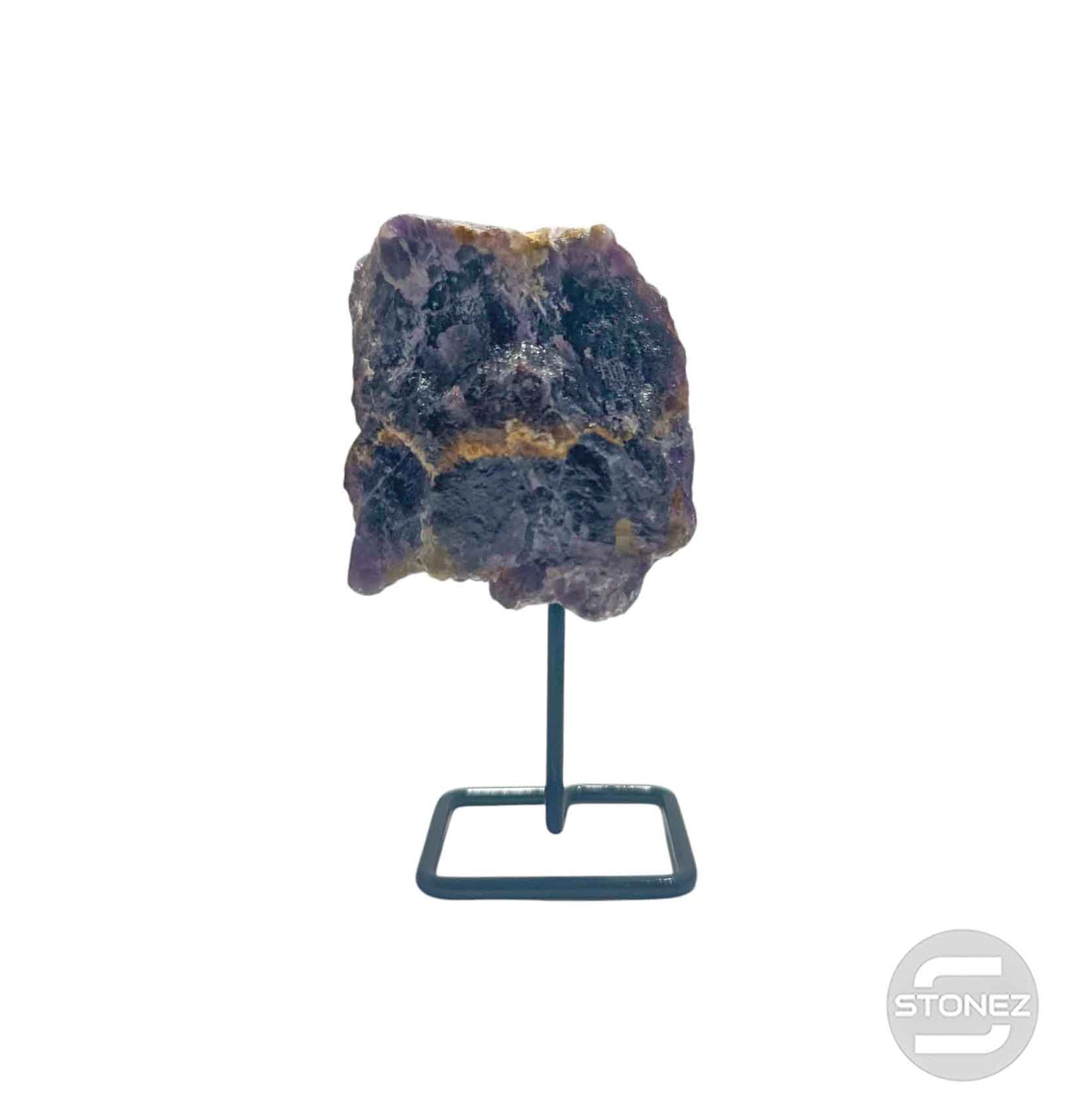 600203547 Piedra Natural Amatista En Bruto Con Base De Metal Altura 10 Cms Aprox (La Pieza Puedes Ser Ligeramente Diferente A La Foto)