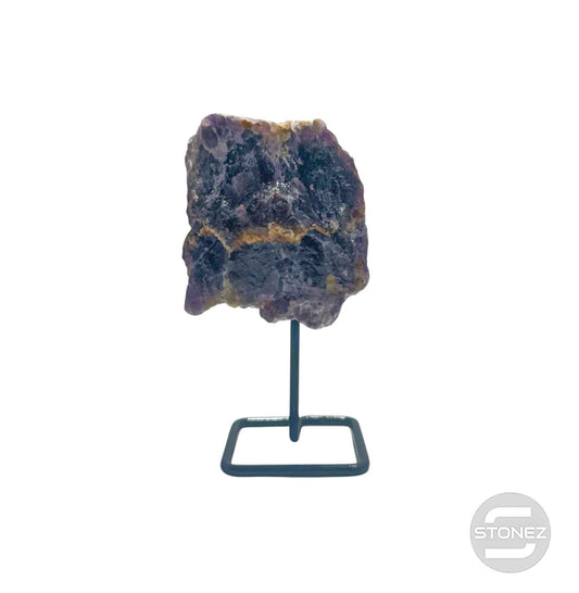 600203547 Piedra Natural Amatista En Bruto Con Base De Metal Altura 10 Cms Aprox (La Pieza Puedes Ser Ligeramente Diferente A La Foto)