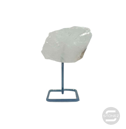 600203547 Piedra Natural Cuarzo Blanco En Bruto Con Base De Metal Altura 10 Cms Aprox (La Pieza Puedes Ser Ligeramente Diferente A La Foto) - stonez