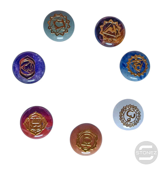 600203598 Juego 7 Chakras En Forma Disco 20 MM