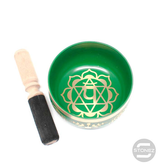 600301494-04 Cuneco Tibetano Chakra Simbolo Anahata 13 cms Y 600 Gramos Aprox En Color Verde (Sing 47)