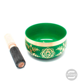 600301494-04 Cuneco Tibetano Chakra Simbolo Anahata 13 cms Y 600 Gramos Aprox En Color Verde (Sing 47)