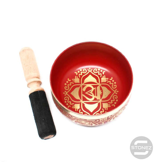 600301494-07 Cuneco Tibetano Chakra Simbolo Muladhara 13 cms Y 600 Gramos Aprox En Color Rojo (Sing 47)