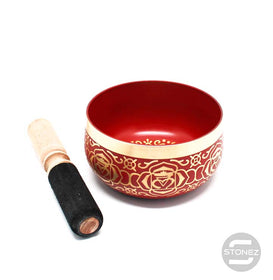 600301494-07 Cuneco Tibetano Chakra Simbolo Muladhara 13 cms Y 600 Gramos Aprox En Color Rojo (Sing 47)