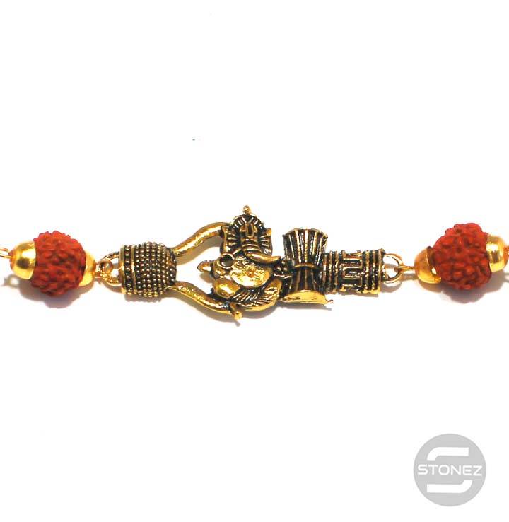 Cargue la imagen en el visor de la galería, 600301537-01 Pulsera Rudra 10 mm Y Simbolo De Shiva Trishul
