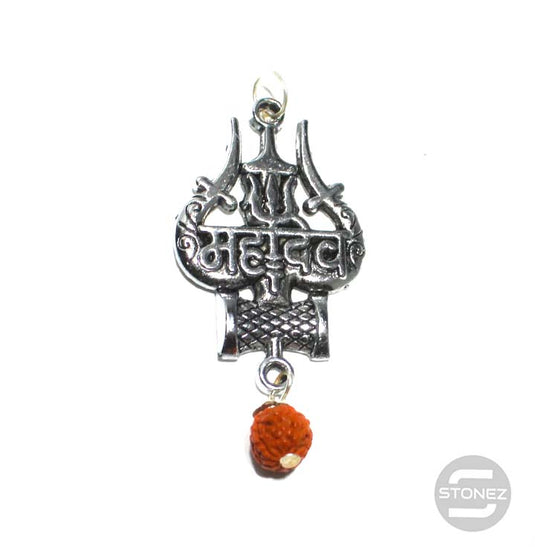 600301538-03 Colgante Rudra Con Simbolo Trishul 6 x 3 Cms Aprox.