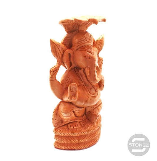 600301598 Figura Ganesha Tallada A Mano En Madera 20 X 10 Cms Aprox.