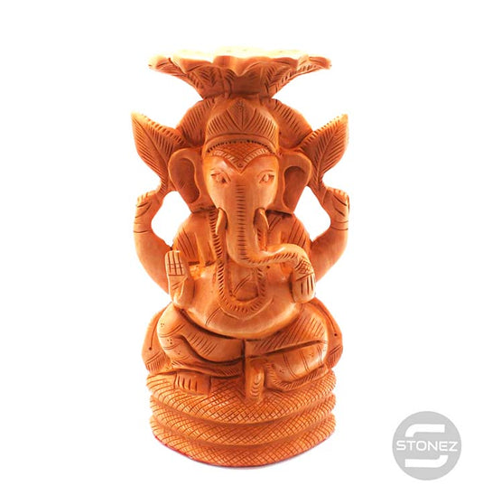 600301598 Figura Ganesha Tallada A Mano En Madera 20 X 10 Cms Aprox.